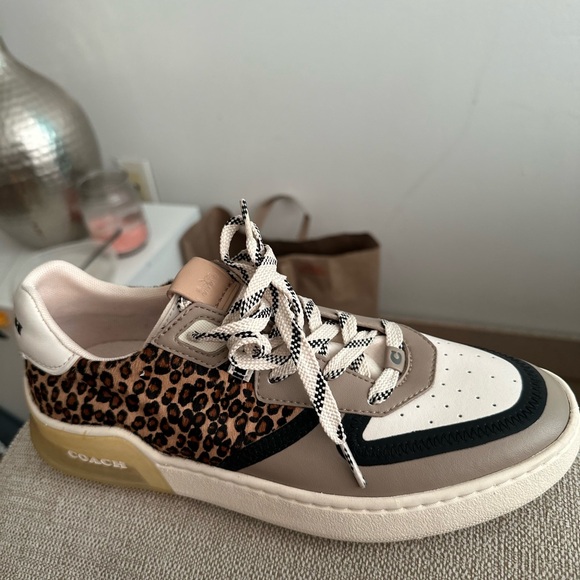 Coach Leopard Print Sneakers - Picture 1 of 3